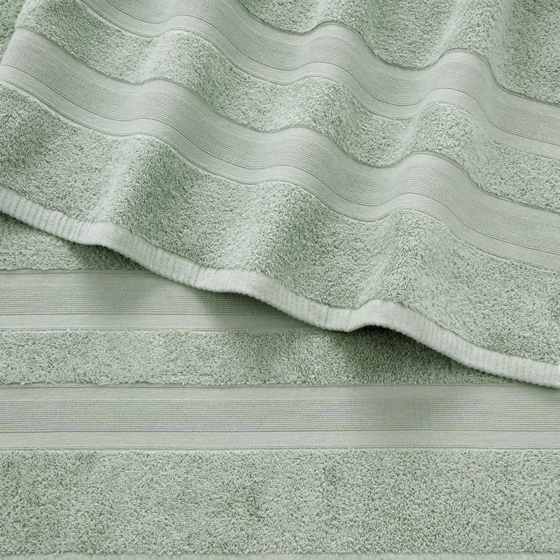 Martex Clean Essentials Solid Low Lint 6-Pack Towel Set, Moss Green