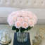 13" Medium Rose Real Touch Arrangement In Glass Vase-2072324003