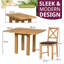 Drop Leaf Solid Oak Dining Set