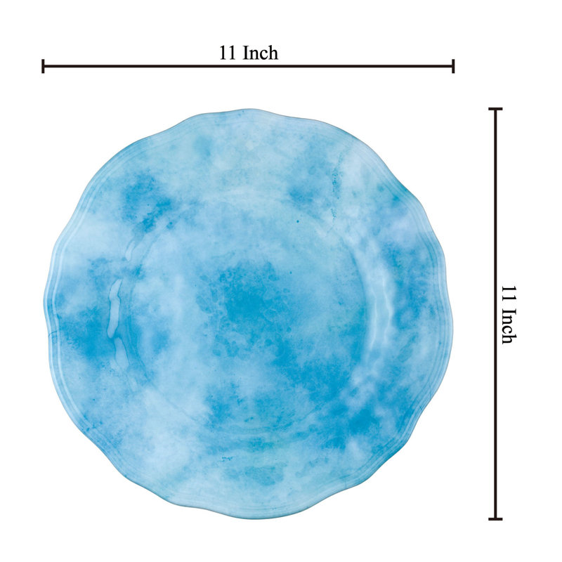 Sky Blue, 11" Plate S6, Sky Blue