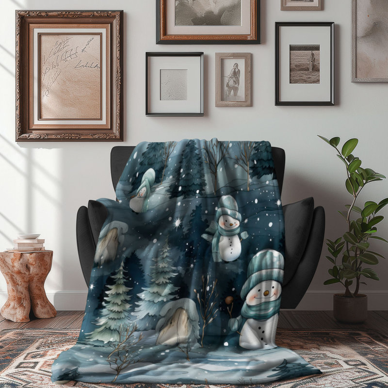 Snowman Joy - 1 pièce Sherpa Premium, L 60 po x L 80 po