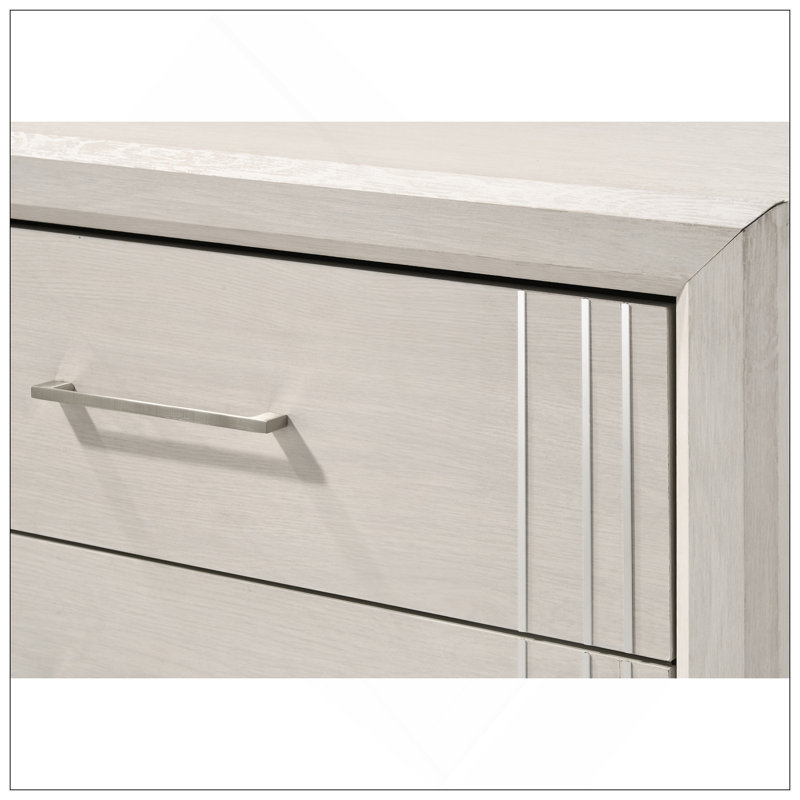 Armoire de chevet contemporaine à 4 tiroirs 1Pc, Beige
