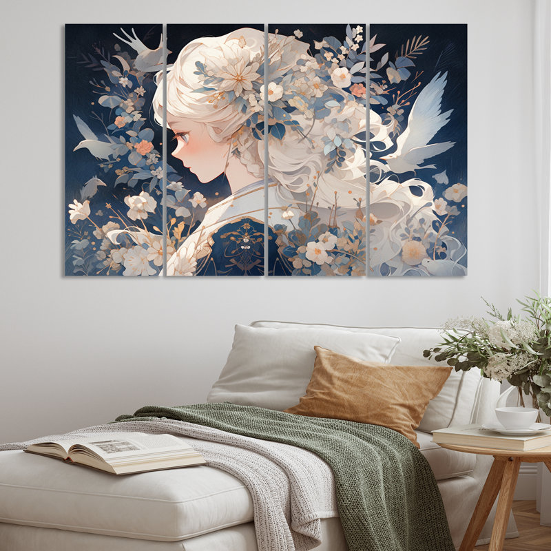 Personnage d'anime blond 4 pièces