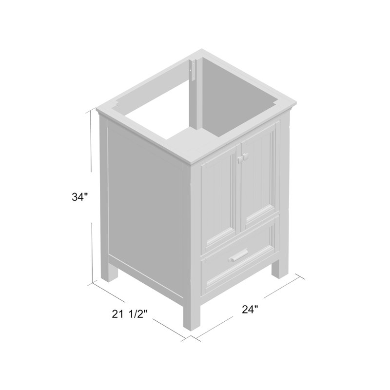 Melgar 24'' Single Bathroom Vanity Base Only, Harbor Blue