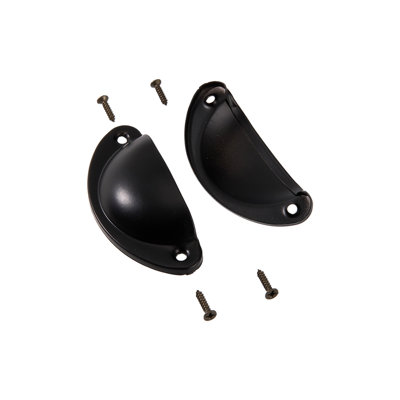 2Pcs Shell Cup Furniture Handles