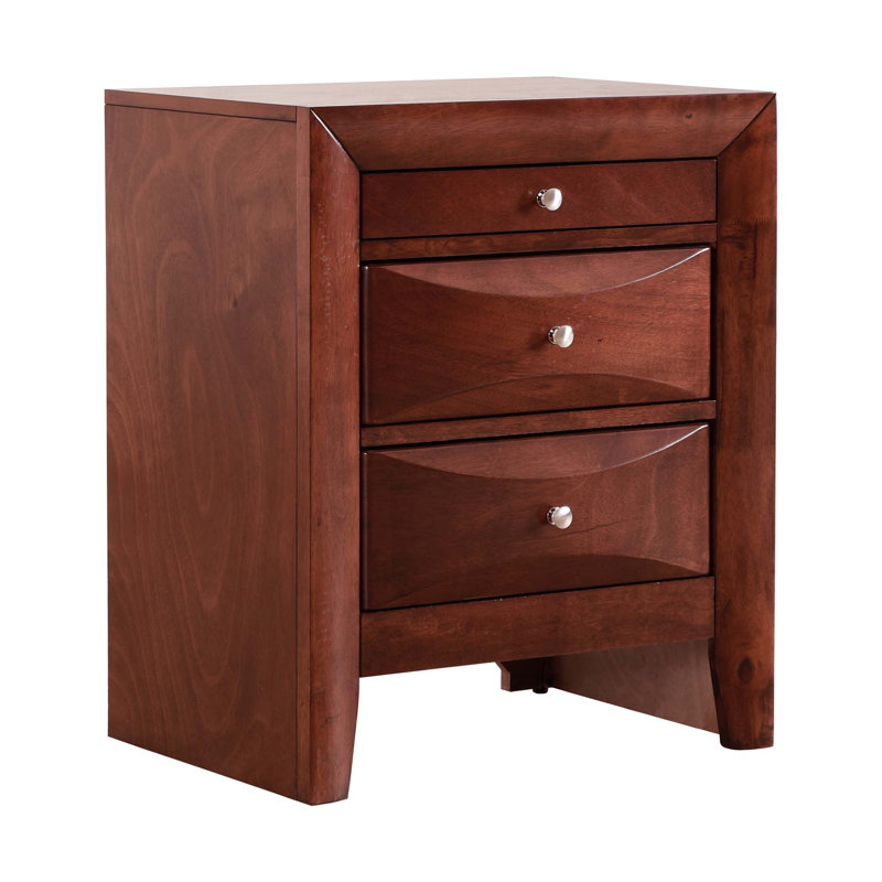 Nightstand With Convenient Storage And Design, Cherry