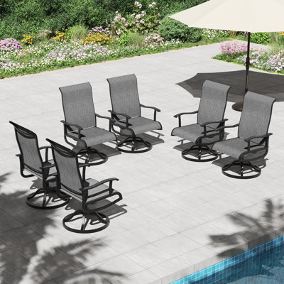 Ensemble de chaises berçantes pivotantes 360 °