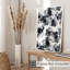 Impression florale moderne en noir et blanc-724869127
