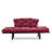 Modern 2-Seat Sofa Bed, Maroon, 61.0 x 31.5 x 31.5 inches | 100% Metal Frame & Easy Clean Fabric | High DNS Foam Filling for Comfort | Maximum Weight Capacity: 440 lbs | Stylish Bohemian & Industrial Design-713767583