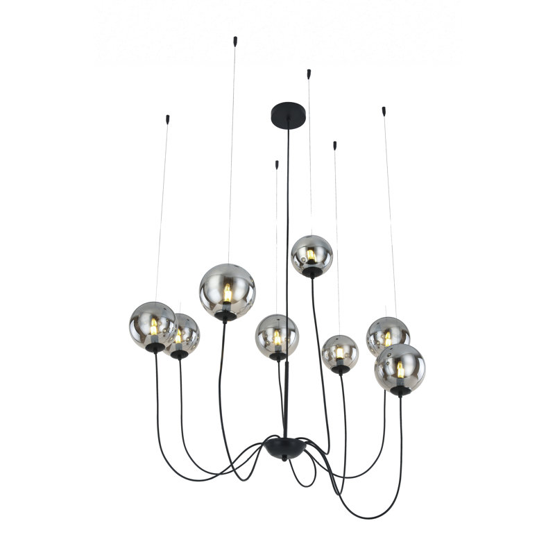 Conflux 8 - Light Black Cluster Pendant