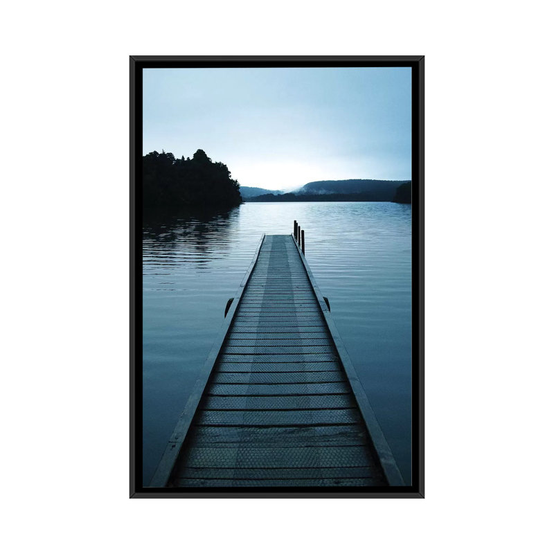 « dock iii », reproduction de photo sur toile, H 26 po x l 18 po x P 1,5 po, Toile avec cadre noir, Pas de tapis
