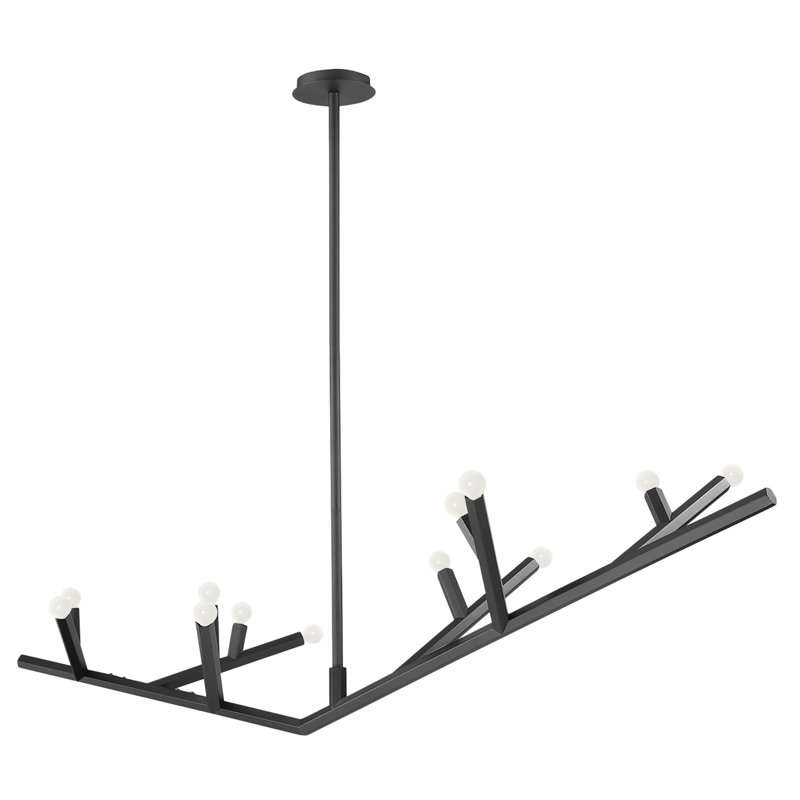 12 - Light Chandelier, Matte Black