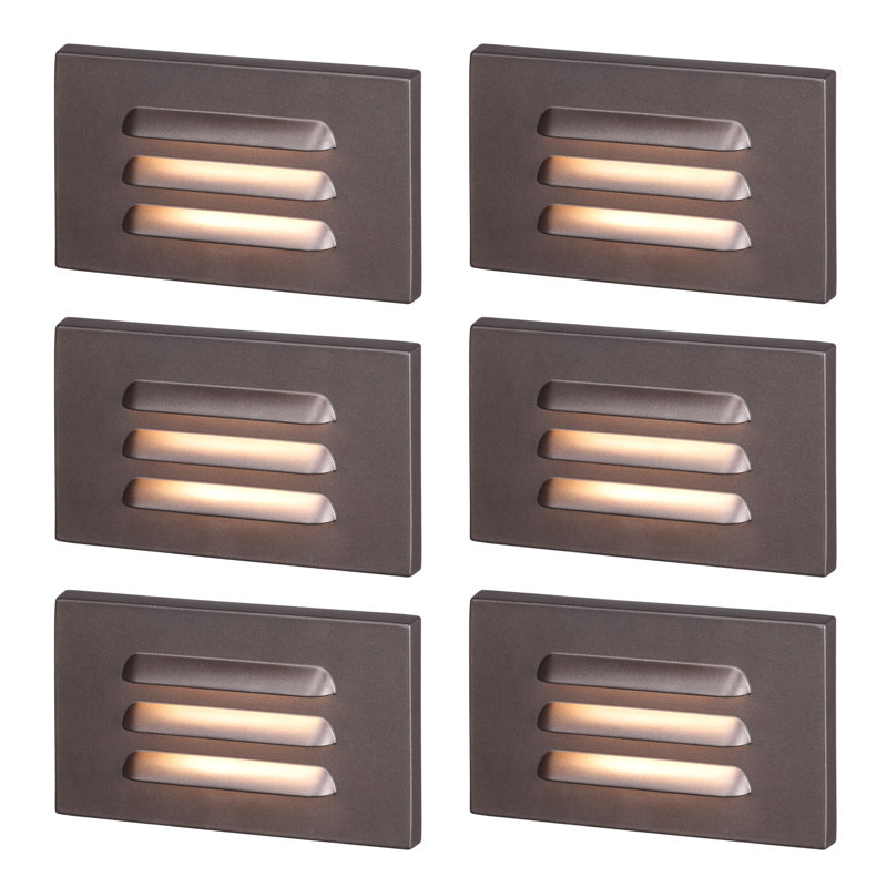Éclairage de marches à persiennes horizontales 3,5 W, 3,5 W, 3,5 W, lumières d'escalier à intensité variable 120 V, bronze huilé