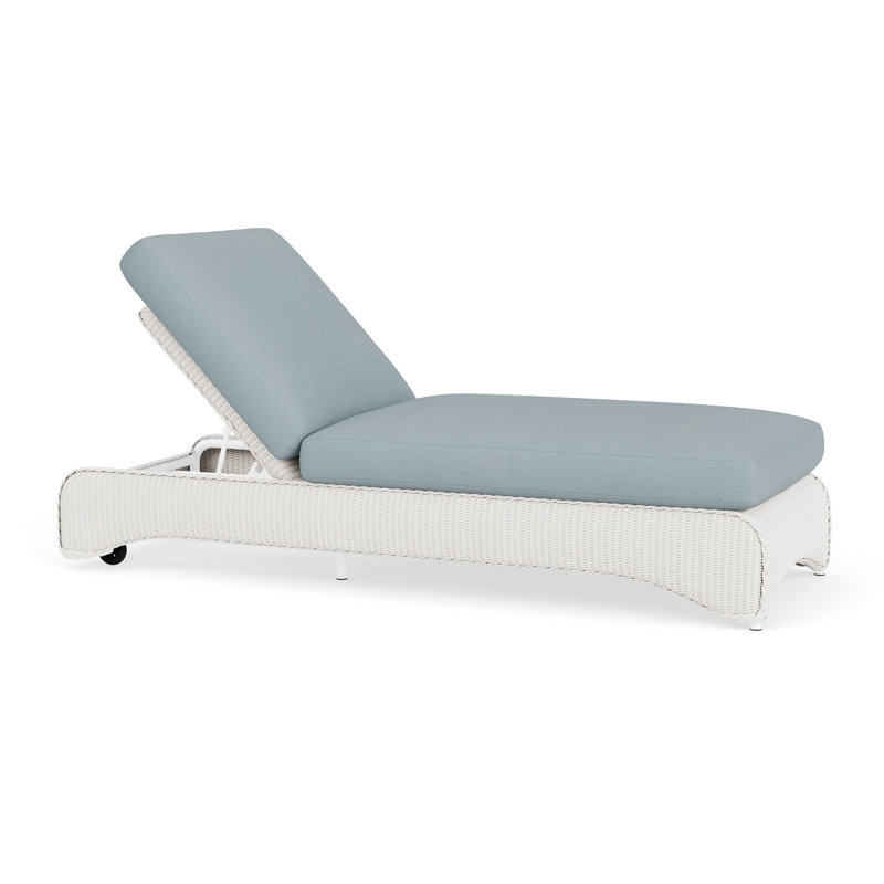 Loom Outdoor Chaise Lounge, White, Kadogo Lake