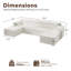 Canapé modulaire en velours côtelé de compression sans dossier 141,6 po Sisler-1509859999