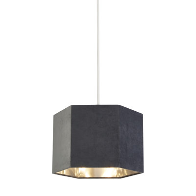 20 cm H Novelty Pendant Shade ( Uno ) in Black