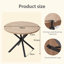 Modern 5-Piece Round Dining Table Set with Upholstered Diamond Pattern Chairs for Dining Room and Kitchen-1025229119-1038814817