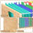 3 Pack Hanging File Organizer, Acrylic File Box Organizer, Bamboo File Crate File Cabinet Storage Box, File Folder Organizer for Home Office Desk, Letter Size