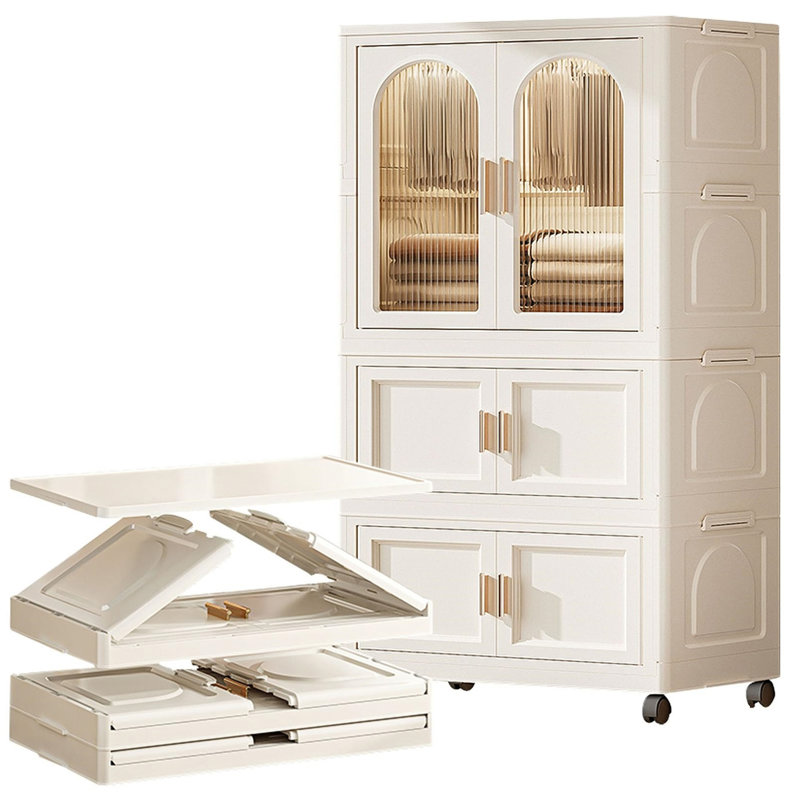 Grande armoire pliante latérale 25,59 po