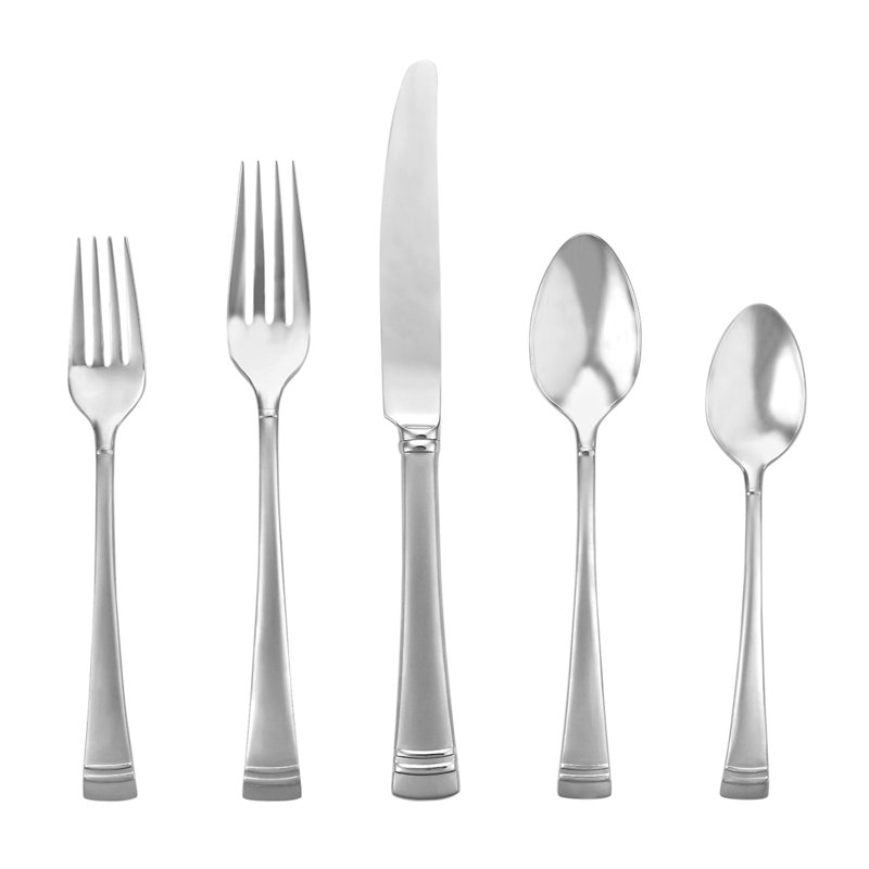 Federal Platinum Frosted 20 Piece 18/10 Stainless Steel Flatware Set, Service for 4