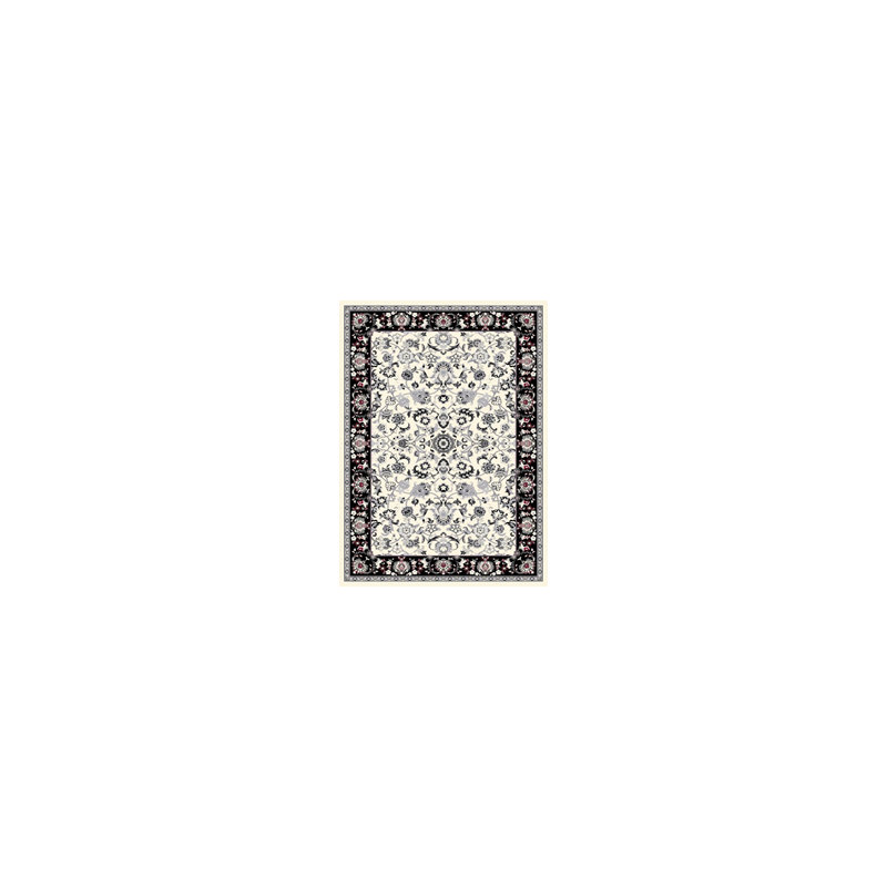 Gris ciselé à la main et rouge Jesscia, Rectangle 7 pi 10 po x 10 pi 2 po