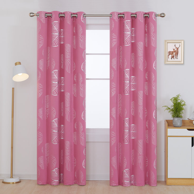 Abishan Pair, Pink, Width 117 x Drop 183 cm
