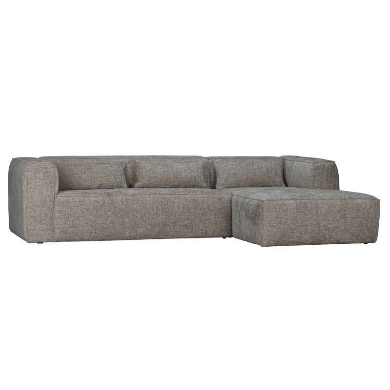 Bean Corner Sofa, Melange Travertin, Right Hand Facing