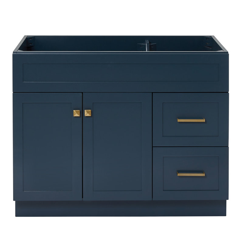 Base de meuble-lavabo double 42 po Paulla, Bleu minuit