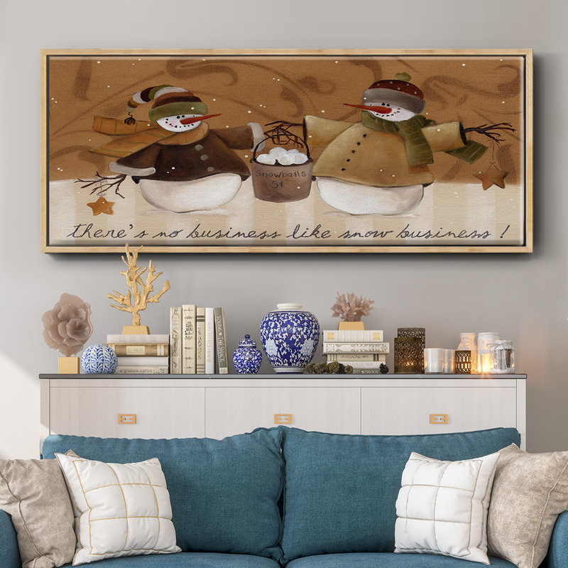 Snowballs- Framed Canvas, 20" H x 50" W
