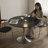 Silver Round Sintered Stone Dining table-726428757