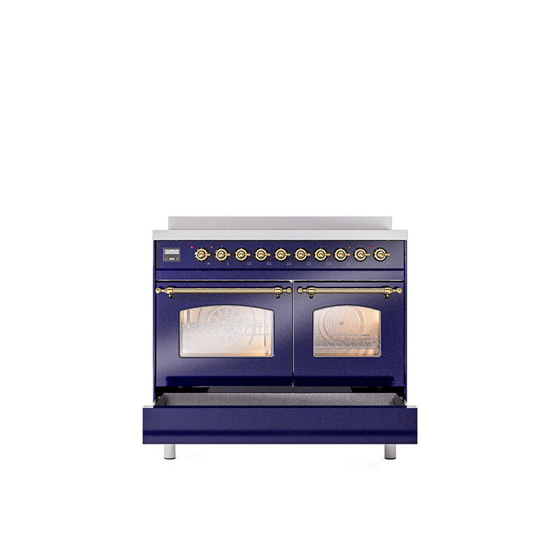 ILVE Nostalgie II 40 in Induction Range, Midnight Blue/Brass