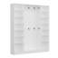 Support de couloir moderne, blanc, 70,9 x 82,7 x 13,8 pouces | 100% panneau de particules enduit de mélamine, épaisseur: 0,7 pouce | Solution de rangement élégante et fonctionnelle pour les entrées, conception durable et facile à nettoyer
