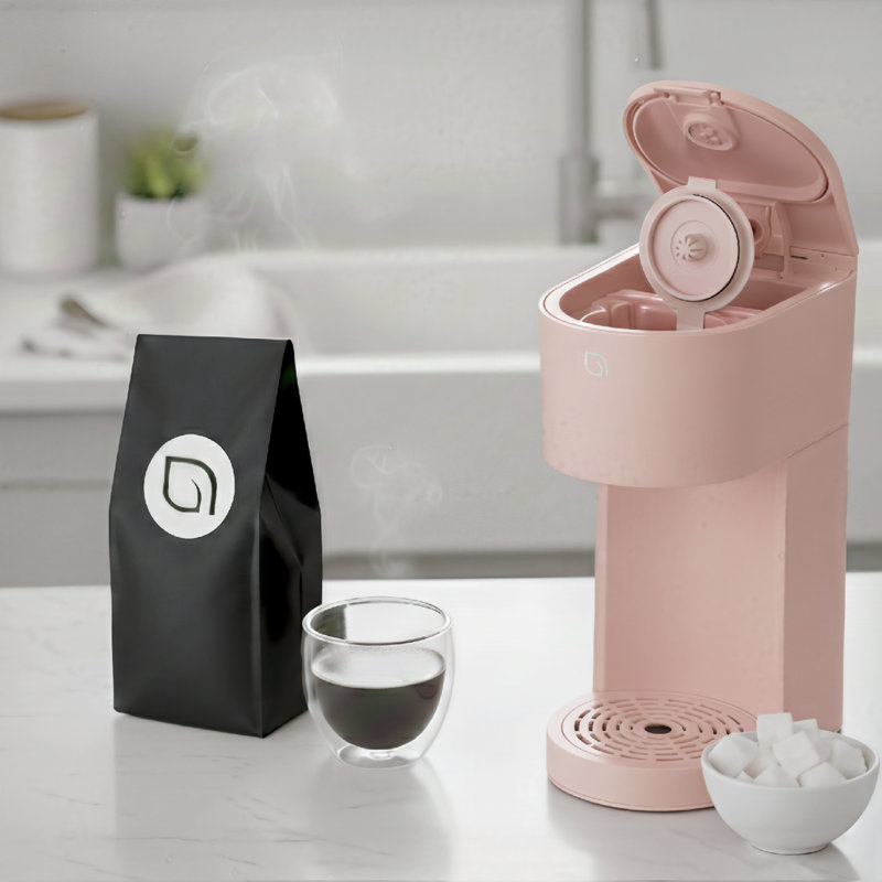 Cafetière à portion unique Willow - compatible avec les dosettes K-Cup - rose, Rose