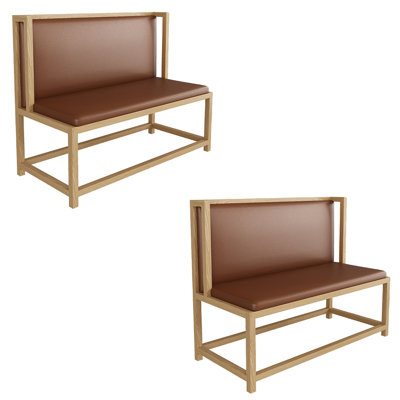 Banc rembourré en similicuir Light Luxury