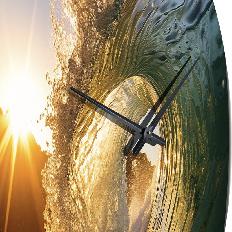 Horloge murale Sunshine Through The Breaking Waves I, Grand