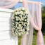  Faux fleurs artificielles pour la décoration intérieure 25 po Lilys artificielles suspendues vignes en plastique guirlande de fleurs artificielles pour le mariage en plein air intérieur blanc-128928637