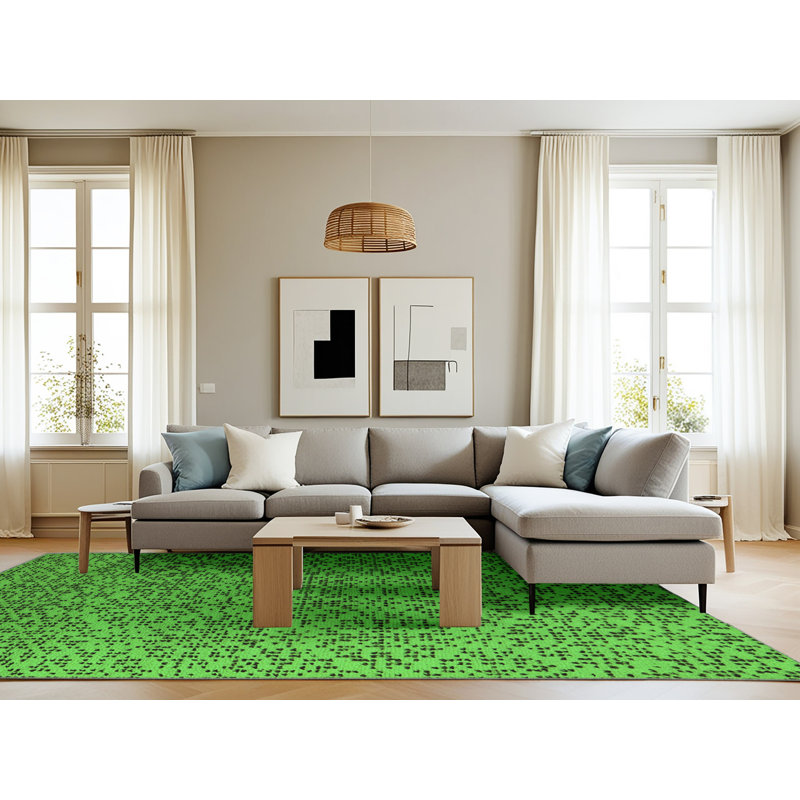 Washable Geometric Indoor Rug, Rectangle 8' x 10'