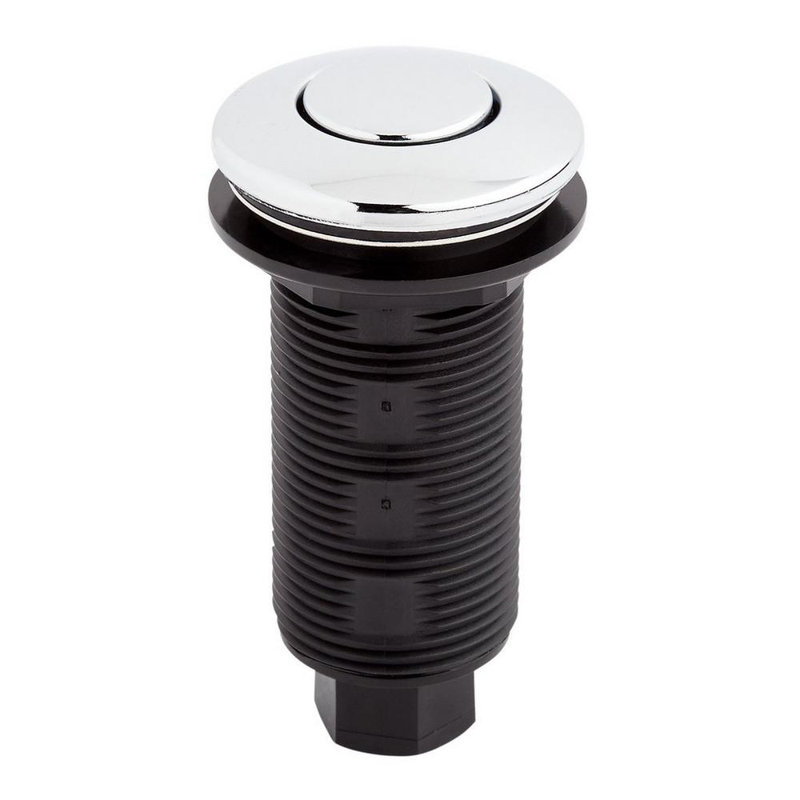 Interrupteur à air à double sortie pour table Signature Hardware - or brossé 482763, Chrome chrome