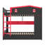  Lit superposé grand avec lit gigogne et tablettes de rangement, structure en bois massif avec crochets, noir-1496634658-1496634657