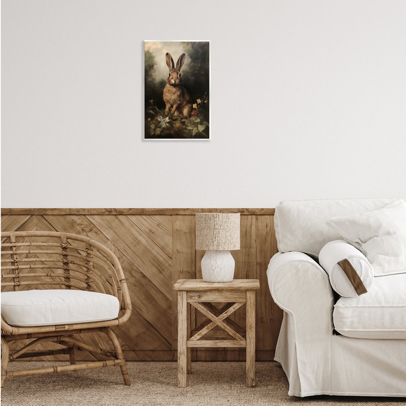 Bunny in Nature Wall Plaque Art by Petal Prints Design, 19" H x 13" W