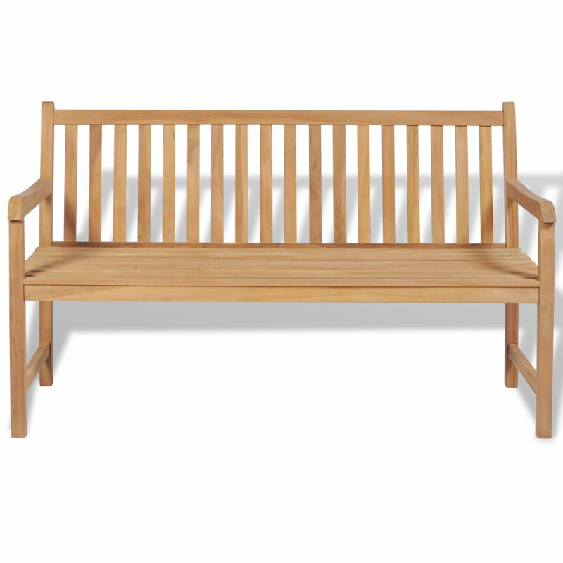 Yateley Outdoor Teak Bench, 90cm H x 150cm W x 62.5cm D