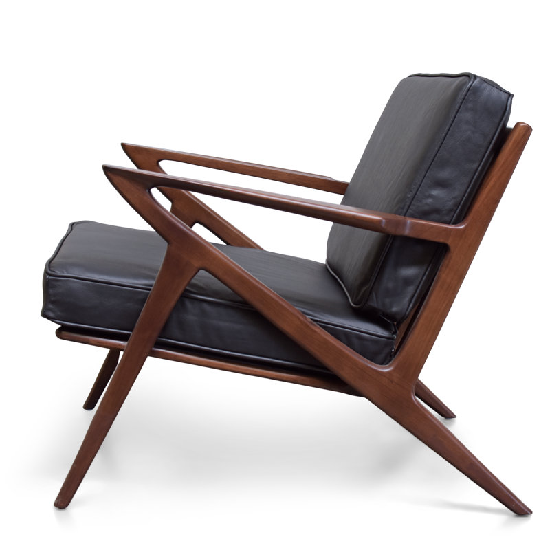 Fauteuil en cuir pleine fleur de 26 po de large Annécy