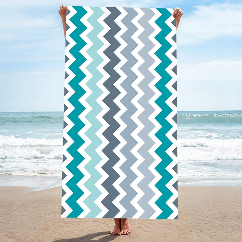 Lightweight Quick Dry Microfiber Stripe Beach Towel, Large Absorbent Bath Towel For Pool Party And Travel, 29.5x59in Multicolor