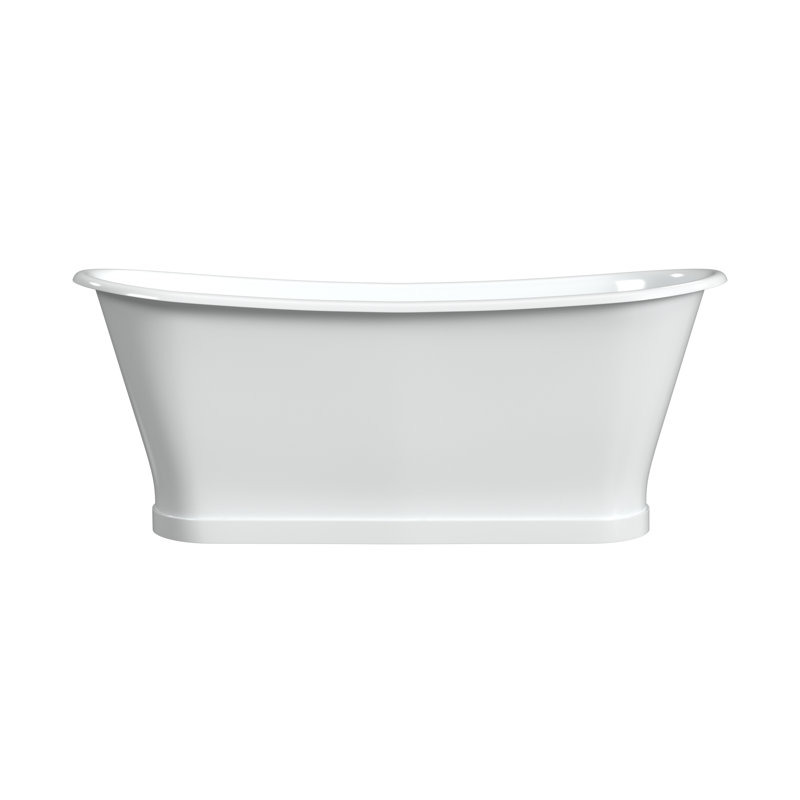 Balmoral 68'' L Freestanding Soaking Bathtub, White Interior with White Exterior