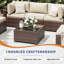 Ensemble de conversation modulaire en rotin 7 pièces avec coussins 7 pièces-292046397
