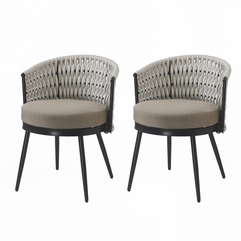 Outdoor Patio Dining Chair, Beige