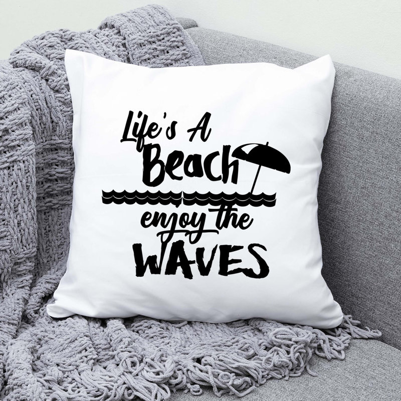 Nautical Sea Life_58 - Throw Pillow Insert Include Polyester/Polyester Blend Reversible Throw Pillow, 20"H x 20"W