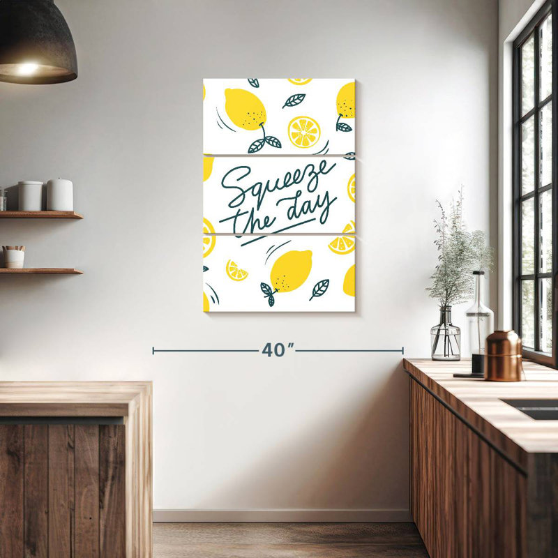 Yarlin Squeeze The Day Lemon Pattern, 38" H x 24" W