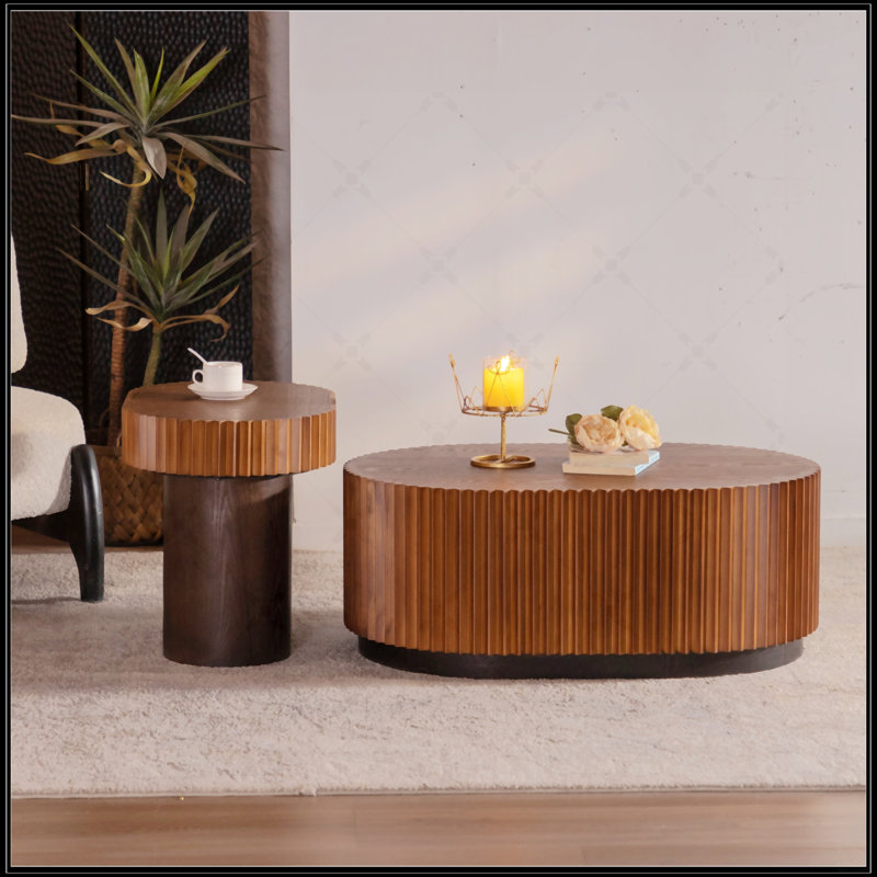 Ensemble de 2 tables basses gigognes Handcraft