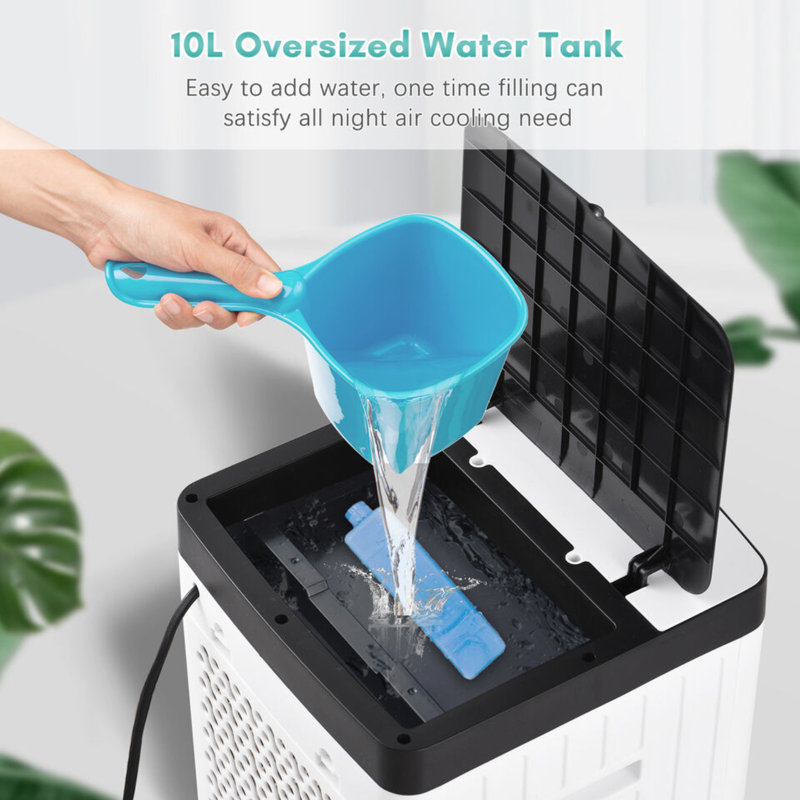1170 CFM Indoor Portable Evaporative Ice Cooling Fan Water Conditioner Humidifier Unit with Remote